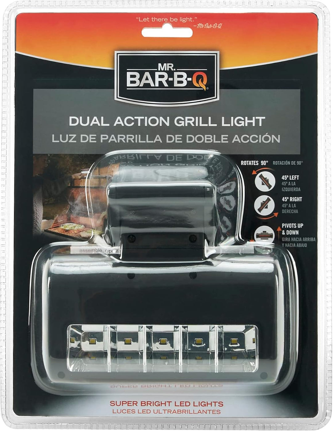 Mr. Bar-B-Q Super helles BBQ LED Grill Dual Action Licht, verstellbarer Lichtkopf und Gurt für den g
