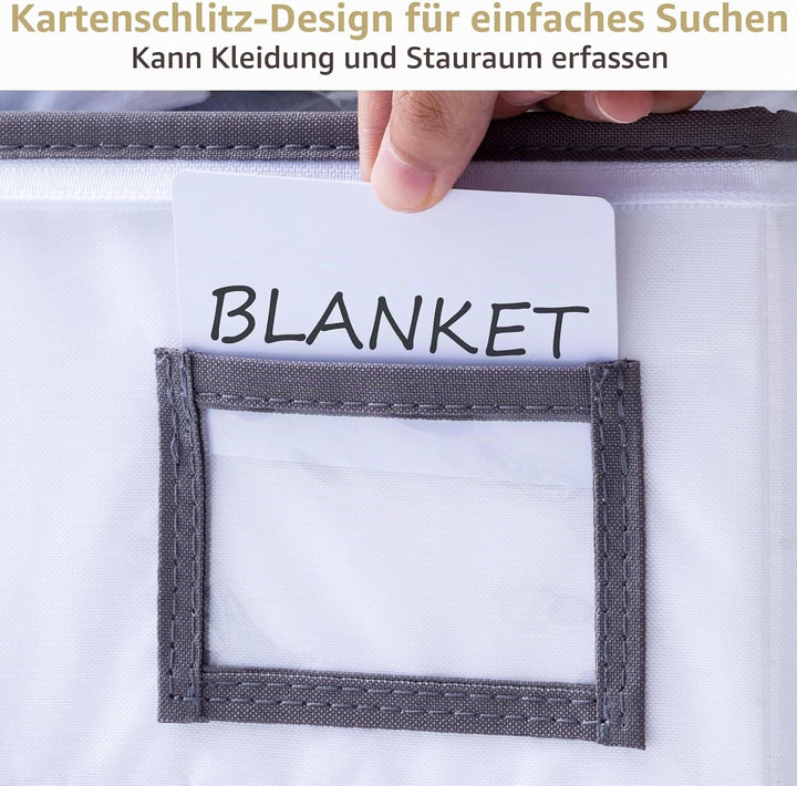 TAILI Vakuum Kleiderbeutel Aufbewahrungsbeutel 105 X 43 X 15 CM 2 in 1 Design Grau und Weiss Vakuumb