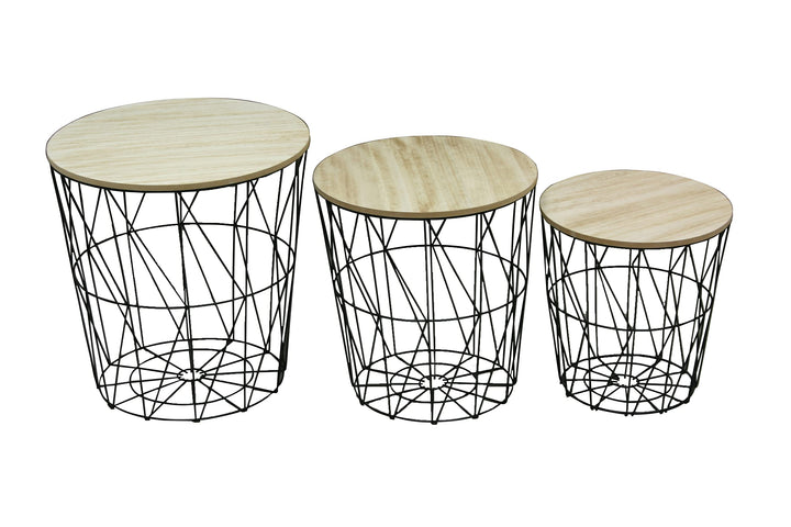 Mimbre Natural Tisch mit sichtbarer Struktur Couchtisch, Holz, Natur