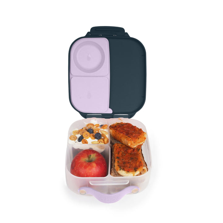 b.box Mini Brotdose für Kinder mit Fächern | Bento Box, 3 Fächer (2 Auslaufsicher) | Lunchbox für Ge