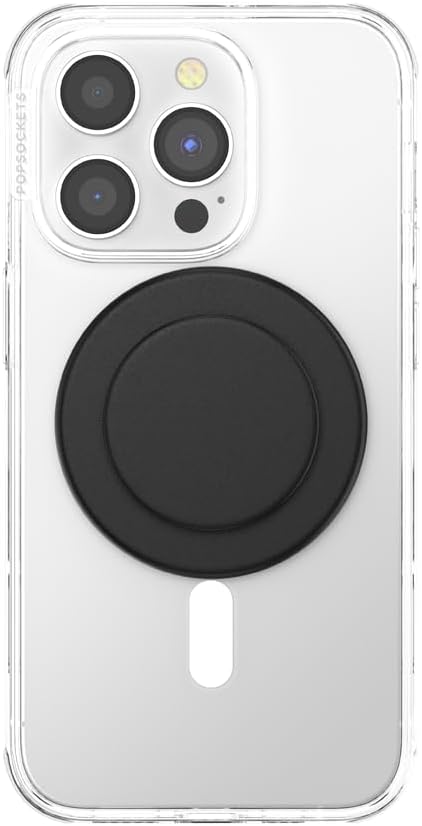 PopSockets: PopGrip Round für MagSafe - Inklusive Adapterring für MagSafe - Ausziehbarer Sockel und