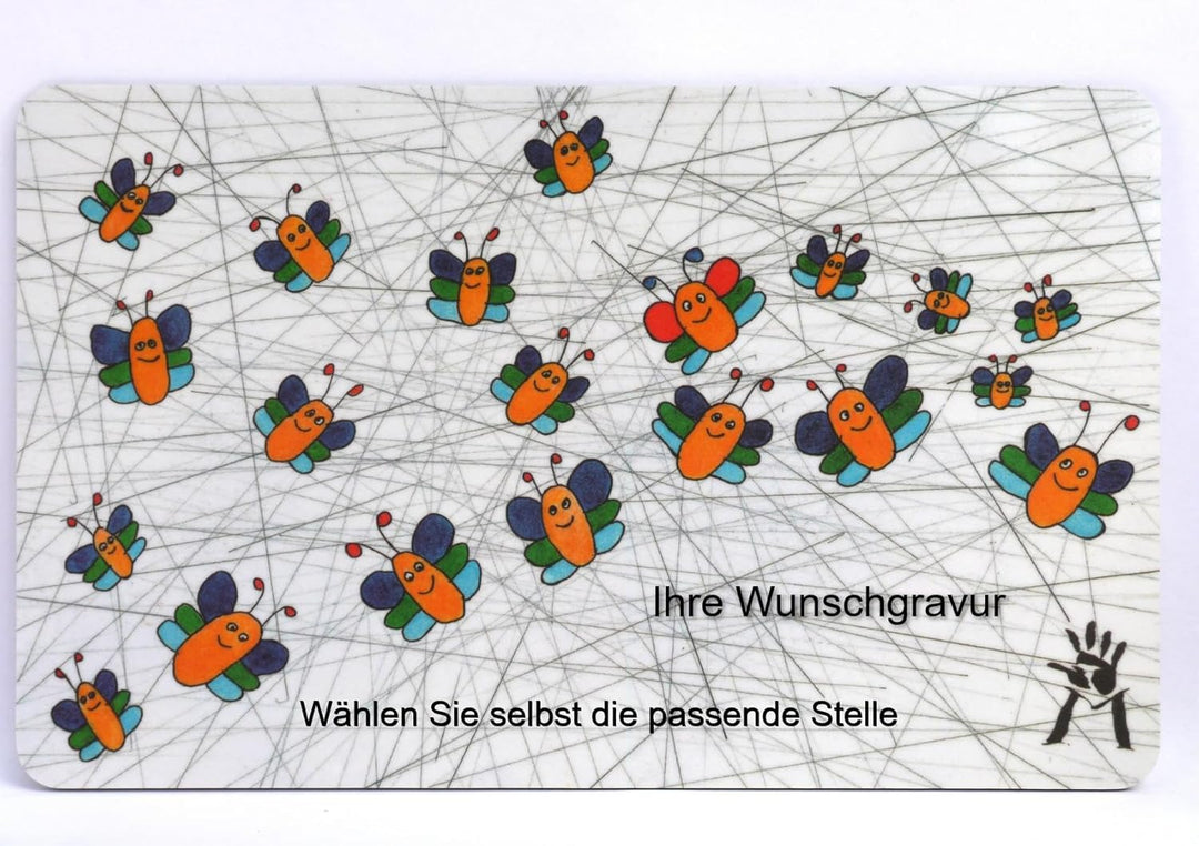 Schneidebrett mit Motiv (Käfer Elisa mit Gravur) Manufaktur Martinshof Schneidebrett, Schnittenbrett