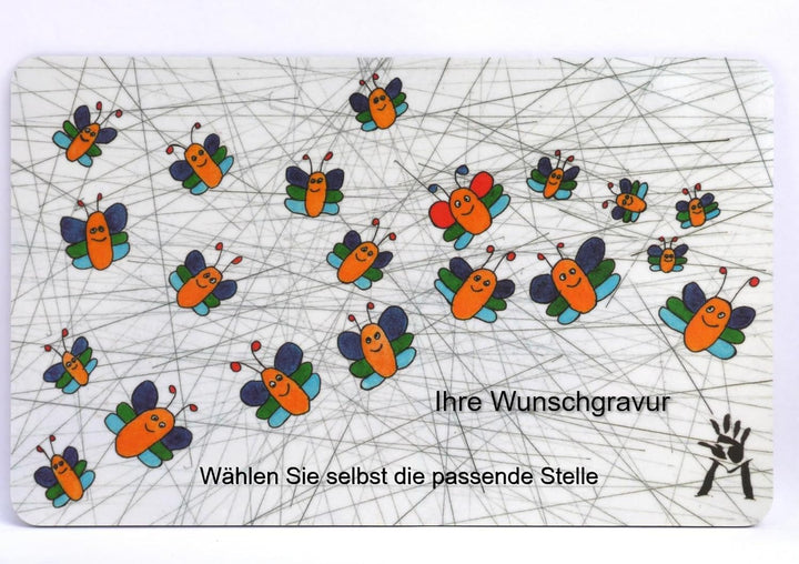 Schneidebrett mit Motiv (Käfer Elisa mit Gravur) Manufaktur Martinshof Schneidebrett, Schnittenbrett
