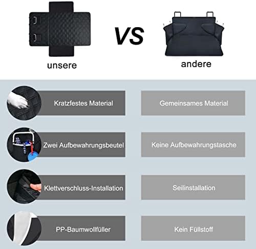 CALIYO Kofferraumschutz Hund, Wasserdicht Hundedecke Auto, Kofferraum schutzmatte Hund, Kombi, Van &