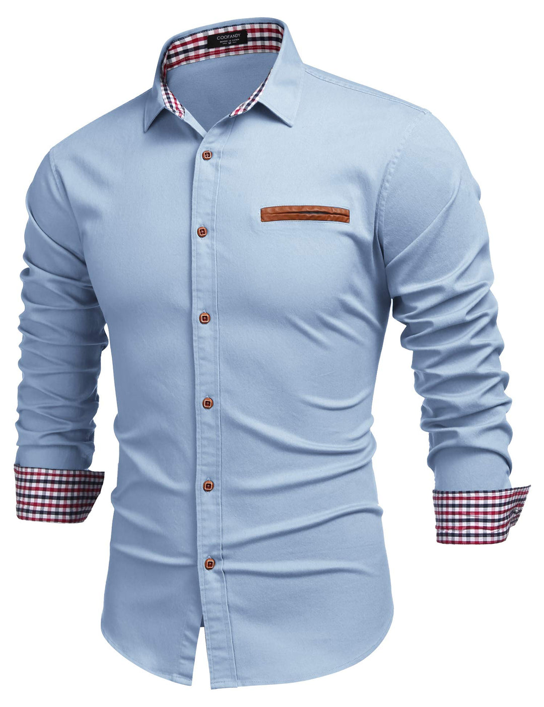 COOFANDY Herren Hemd Langarm Jeanshemd Denim Shirt Kent-Kragen Langarmhemd Cowboy-Style Freizeit Hem
