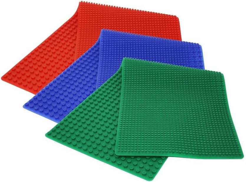 Beslo Hochwertige Baustein Matte aus Silikon I Doppelseitige Bauplatte Gross I Rollbare, Wasserfeste