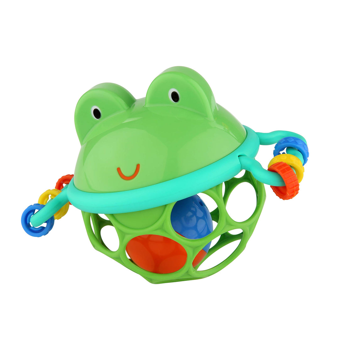 Bright Starts, Oball, Greifball mit Glockenball, Greifring und Schiebekugeln im flexiblen, leicht gr