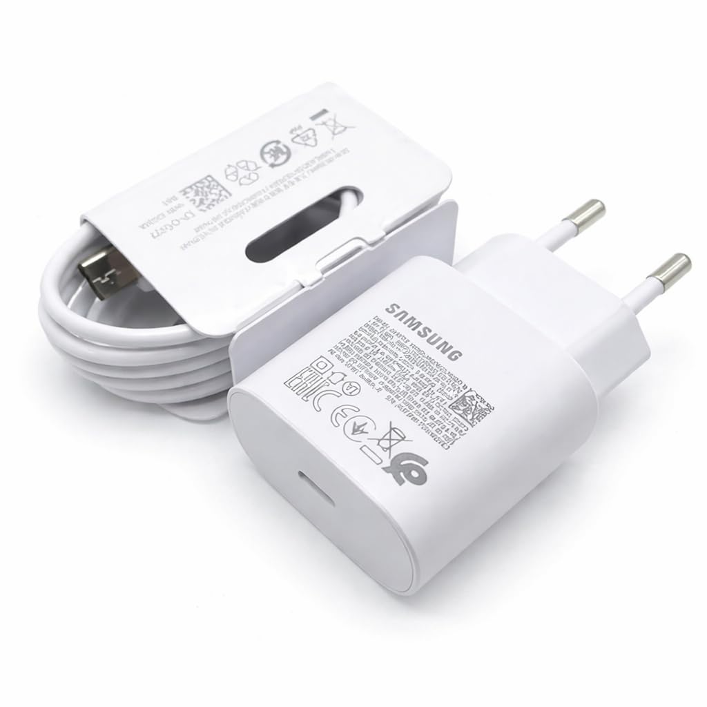 OEM Samsung Ladegerät Original EP-TA800EWE 25W Schnellladung + Kabel EP-DG977BWE (Ladegerät + Kabel