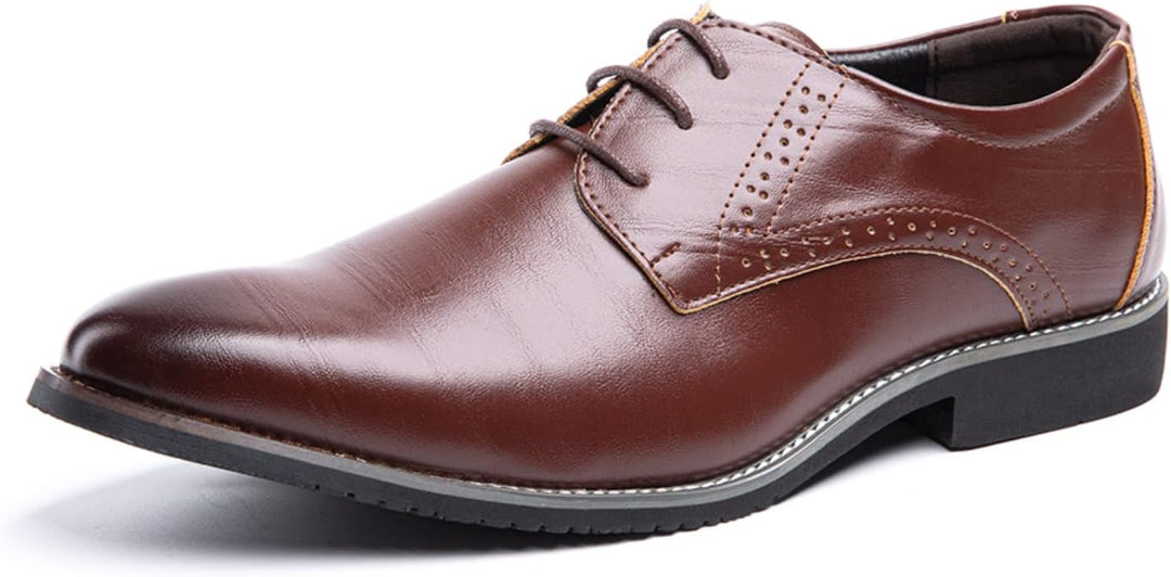 Anzugschuhe Herren Oxford Derby Schuhe Brogues Lederschuhe Hochzeitsschuhe Schnürhalbschuhe Klassisc