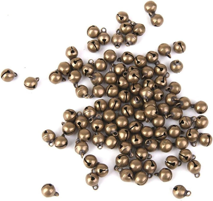 Suneast 50 Stück Antikes Bronze-Glöckchen Metallglocken zum Basteln mit Glöckchen für Weihnachten Fe