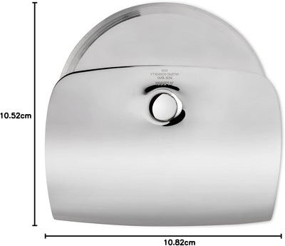 Alessi Taio VS04 - Design-Pad-Rad, 18/10 Edelstahl- und AISI 420-Stahlklinge, Silber mit Glänzendem