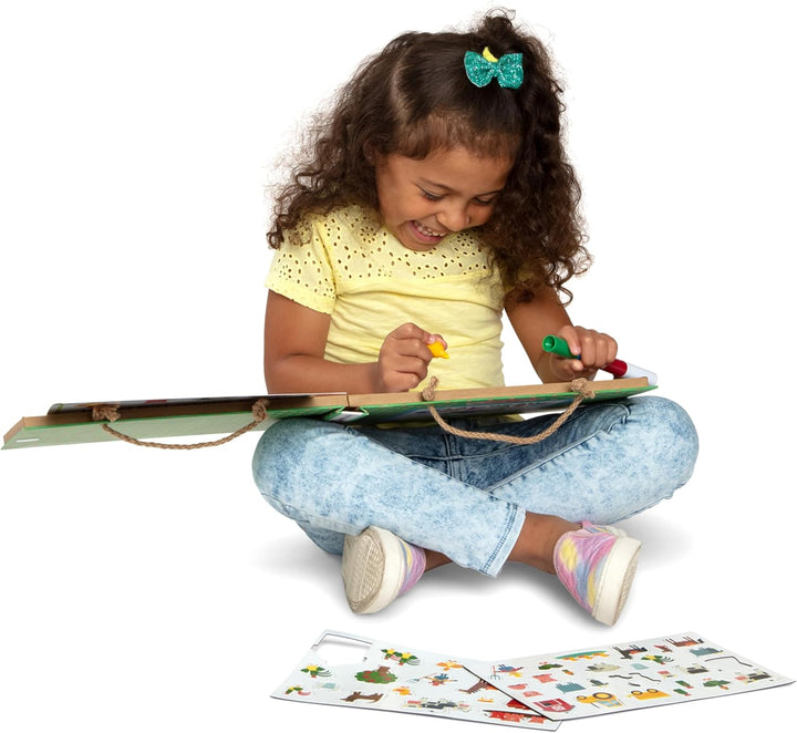 Melissa & Doug | Natural Play: Spielen, Zeichnen, Kreieren, Wiederverwendbares | Mal & Magnet-Set -
