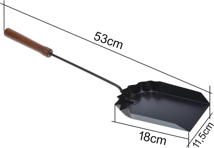 Aqbau® Kaminbesteck 4 tlg. I Kamingarnitur Schwarz Kaminzubehör Modern | Kamin Besteck | Kaminwerkze