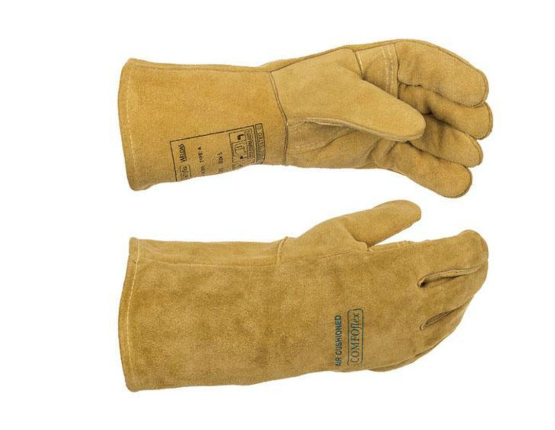 Weldas Europe B.V. Schweisserhandschuhe Bucktan Gr.L (9) gelb Leder EN 388,EN 12477,EN 1149-2 5 PA,