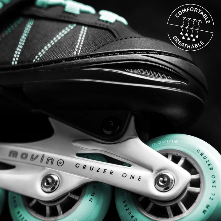 Movino Inline Skates | Cruzer One | Verstellbare Rollschuhe | Inliner für Damen Mädchen Jungen | Inl