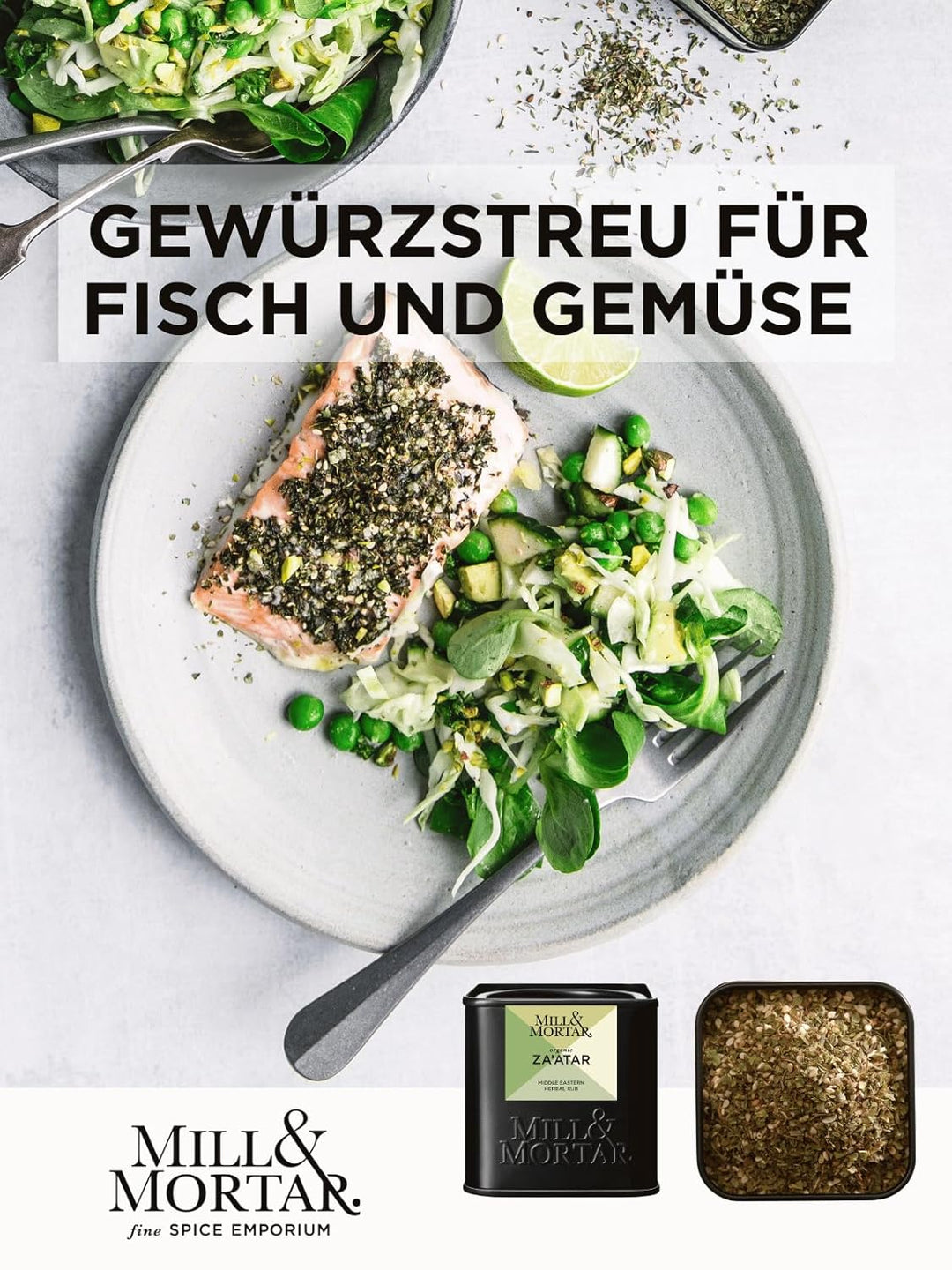 Mill &amp; Mortar BIO Levante-Gewürz-Geschenkset, 6 Gewürze für Ottolenghi Fans | Rose Harissa, Za&