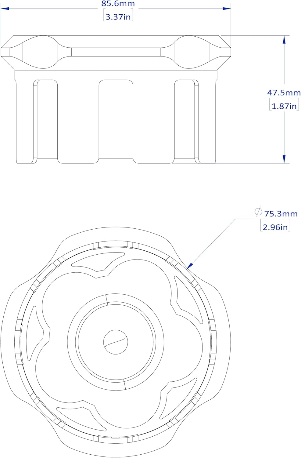 Strong Hand Tools, EZ-View GVC300 Gasflaschenventilanzeige, passend für 5-Sterne-Handrad, Gaseinspar