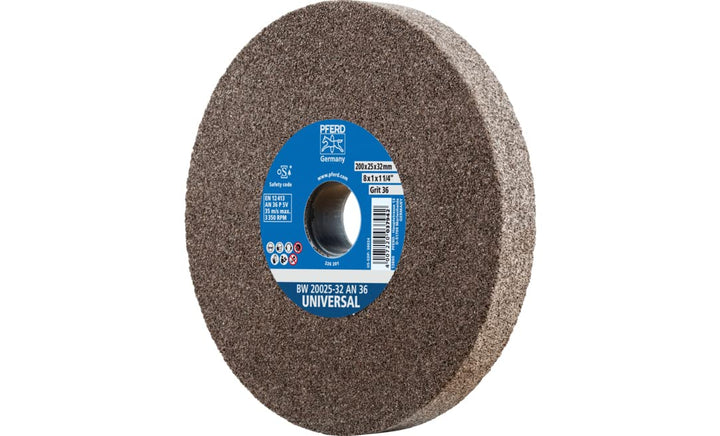 PFERD Schleifbockscheibe UNIVERSAL, 200x25x32mm, A36, 39009711 – Harte Schleifscheibe für universell