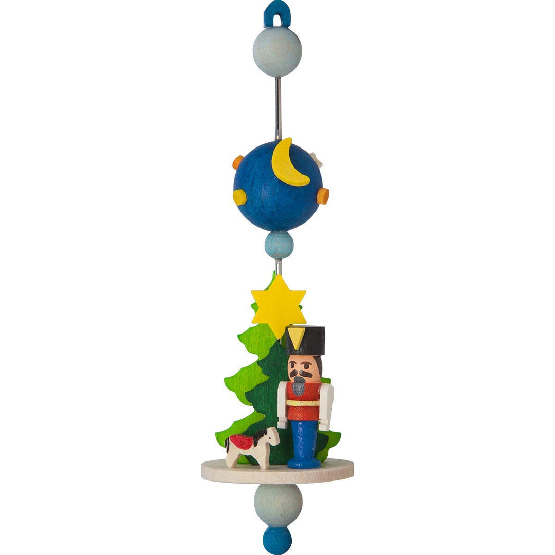 Graupner Holzminiaturen® | Baumschmuckspindel Christbaumschmuck Nussknacker aus Holz | Original Erzg