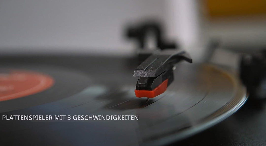 Victrola Journey Bluetooth Kofferplattenspieler mit DREI Abspielgeschwindigkeiten | Schwarz | VSC-55