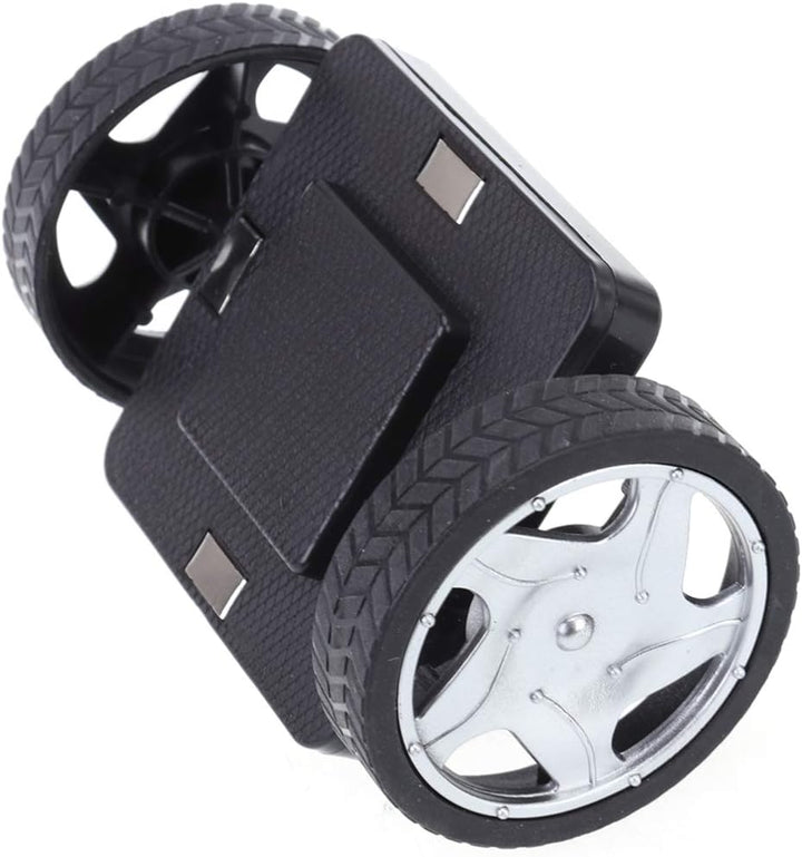 ROSENICE 2 Stück Magnet Räder für Magnetische Bausteine Konstruktionsspielzeug (Schwarz)