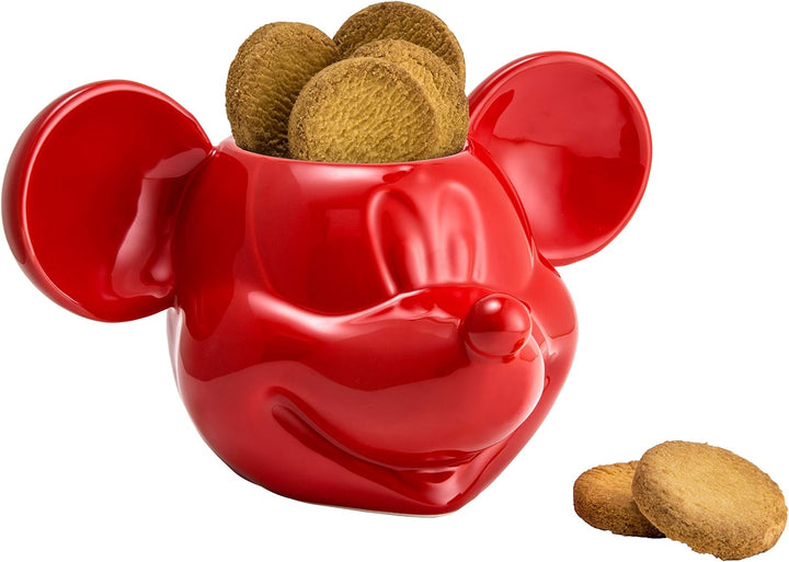 Joy Toy 62130 - Disney Mickey Mouse 3D Keramik Keksdose rot 25x17x20 cm in geschlossener Geschenkpac