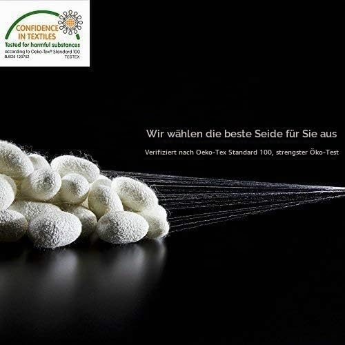 THXSILK 22 Momme Seide Kissenbezug - 100% Seide Kopfkissenbezug Sofakissenbezug - Anti milben Reissv