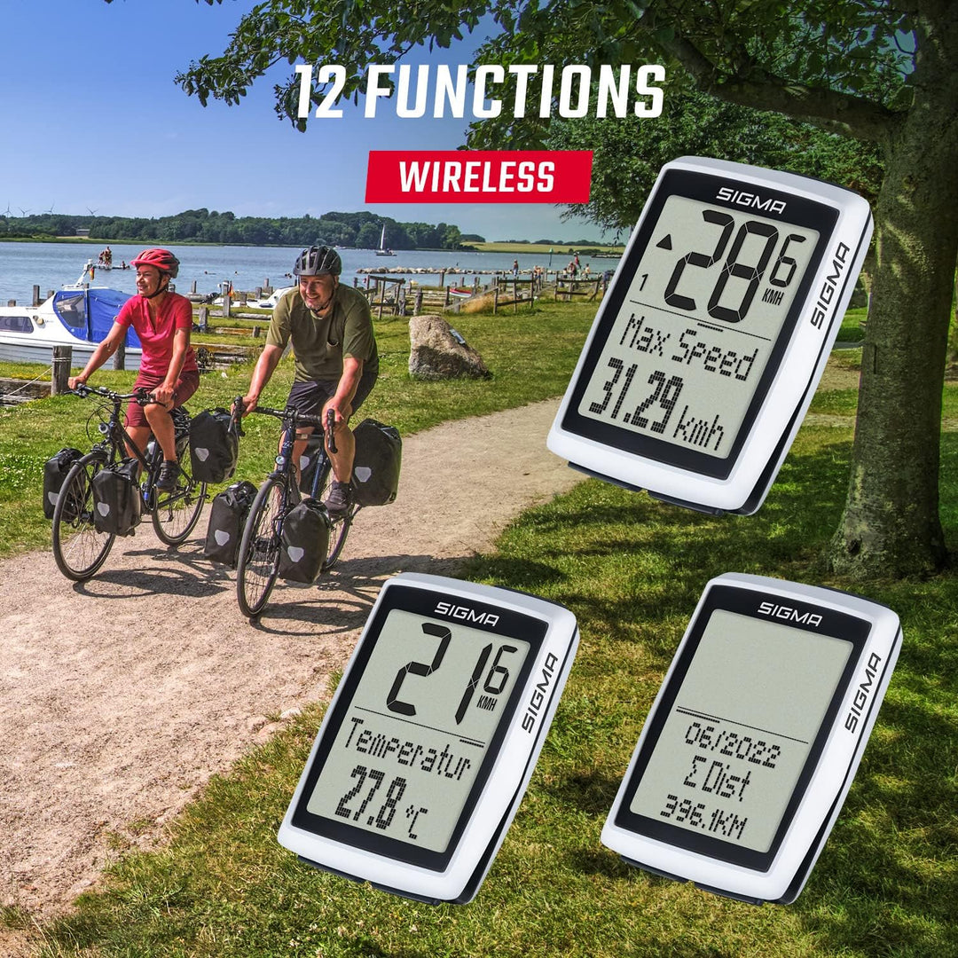 SIGMA SPORT BC 12.0 | Fahrradcomputer mit zahlreichen Funktionen | Bike Computer für alle Radabenteu
