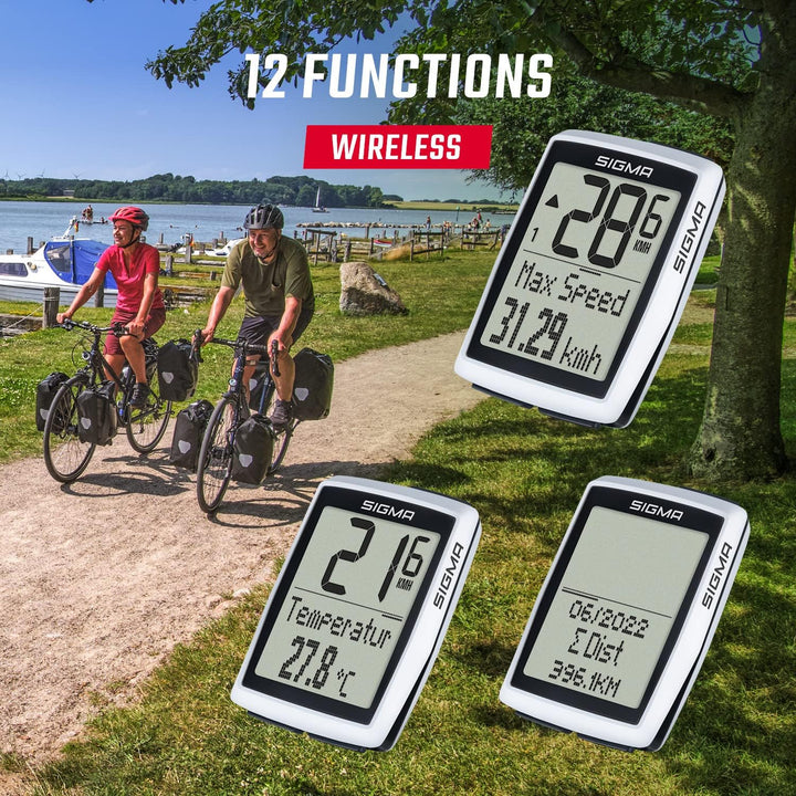 SIGMA SPORT BC 12.0 | Fahrradcomputer mit zahlreichen Funktionen | Bike Computer für alle Radabenteu