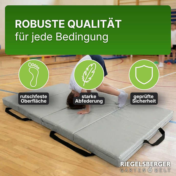 Gartenpirat Universal Bodenmatte 200x100x10 cm Sportmatte Kinder Weichbodenmatte 4-teilig klappbar G