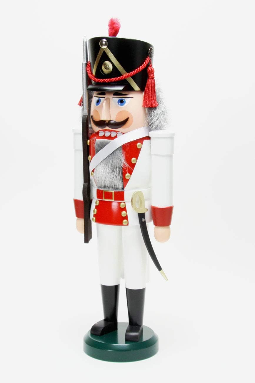 Seiffener Volkskunst Nussknacker Grenadier 39 cm Erzgebirgskunst Weihnachtsdeko Nussknacker Weihnach