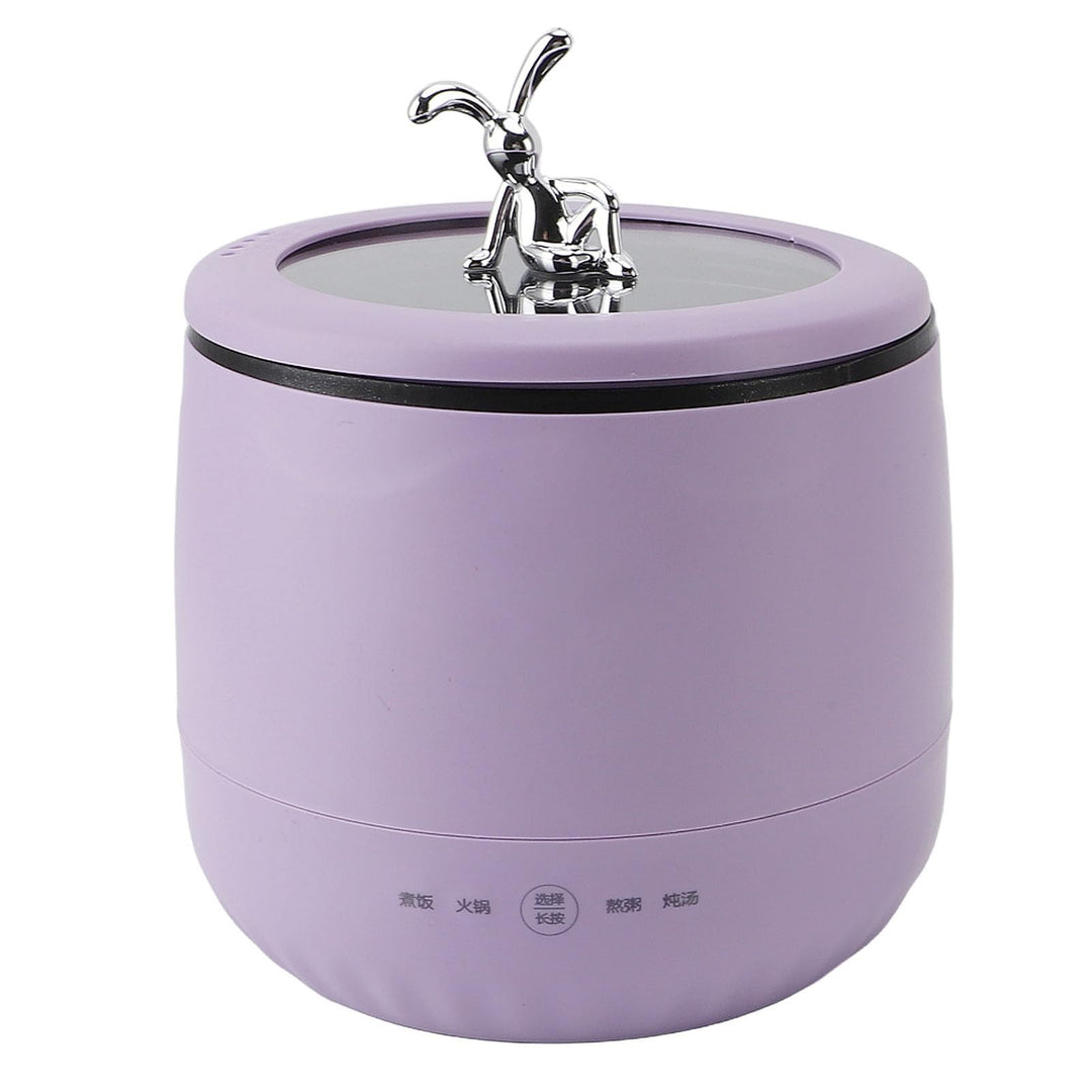 Mini-Reiskocher Multifunktional für 2 Personen, 1,8 L, 450 W, tragbar, EU-Stecker 220 V (PURPLE), PU