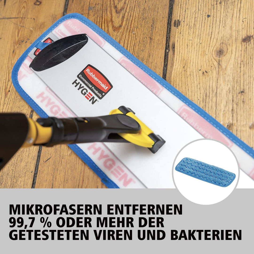 Rubbermaid Commercial Products HYGEN Pulse Mikrofaser-Sprühmopp Gelb – inkl. 0,6-l-Flüssigkeitsbehäl