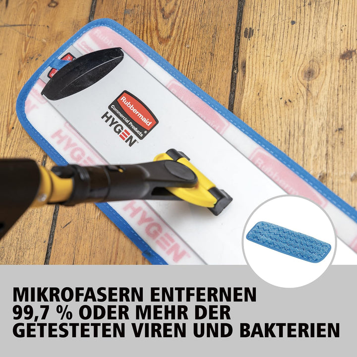 Rubbermaid Commercial Products HYGEN Pulse Mikrofaser-Sprühmopp Gelb – inkl. 0,6-l-Flüssigkeitsbehäl