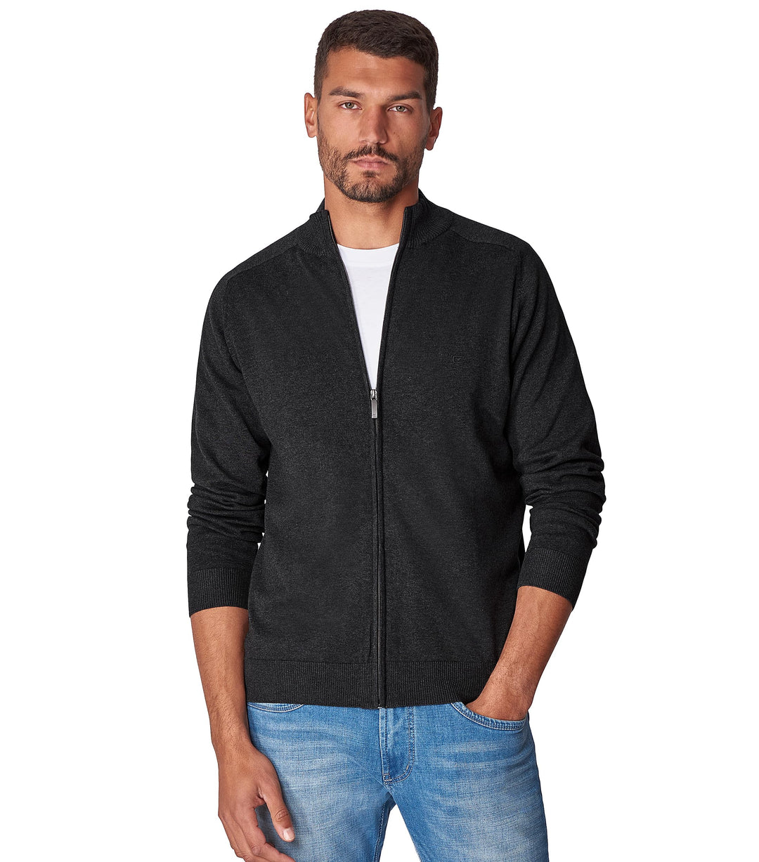 CASAMODA Herren Strickjacke, S Grauschwarz