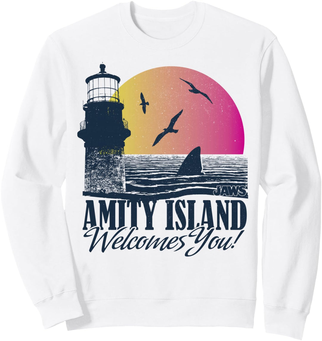 Jaws Amity Island Welcomes You Sunset Sweatshirt