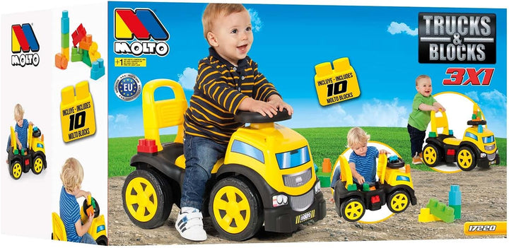 MOLTO | 3-in-1 Rutscher mit Block Set | Offroad-Korridore Laufen Lassen | Sicheres und widerstandsfä