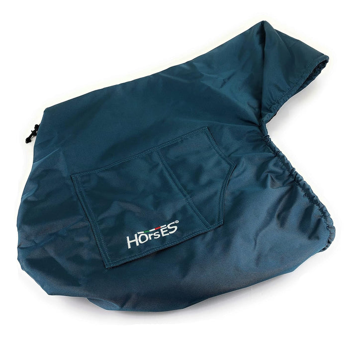 Horses, Sattel Überzug In Nylon mit innerhalb Fleece, Verstellbarer Sitzbezug, Geeignet für mehrere