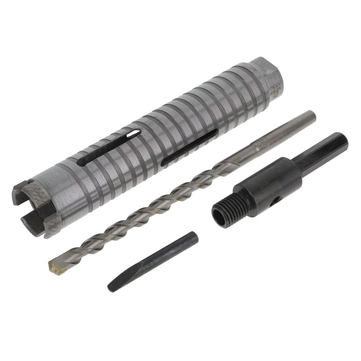 PRODIAMANT Diamant Bohrkrone ø 35mm Nutzlänge 150mm mit 6-Kant Adapter lasergeschweisst für trocken