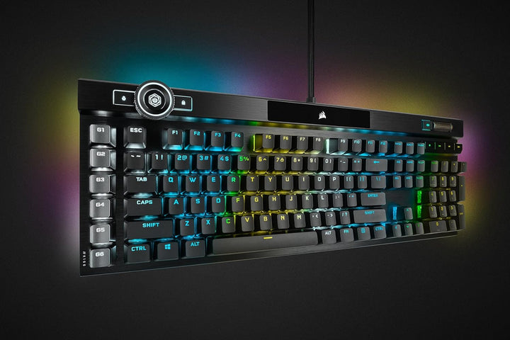 Corsair K100 RGB Optisch-Mechanische Gaming-Tastatur (OPX Optical: Blitzschnelle & Linearer, RGB Bel