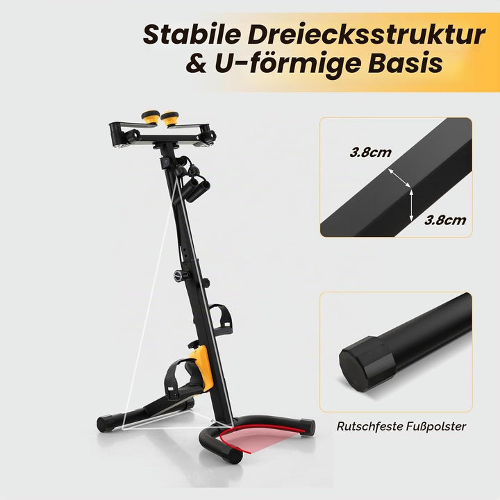 KOMFOTTEU Heimtrainer Fahrrad Multifunktional für Senioren, Pedaltrainer Arm- und Beintrainer, verst