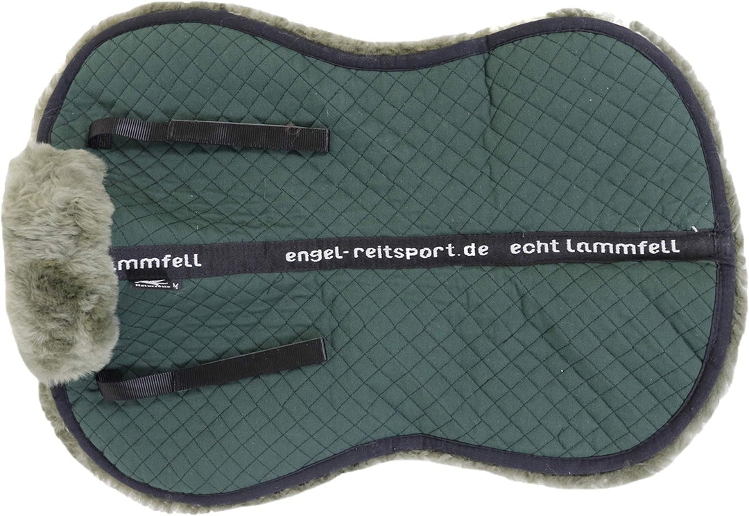 Engel Reitsport | Lammfell Sattelkissen SAKIS1 mit Fellrand vorne grün-grün M, grün-grün M