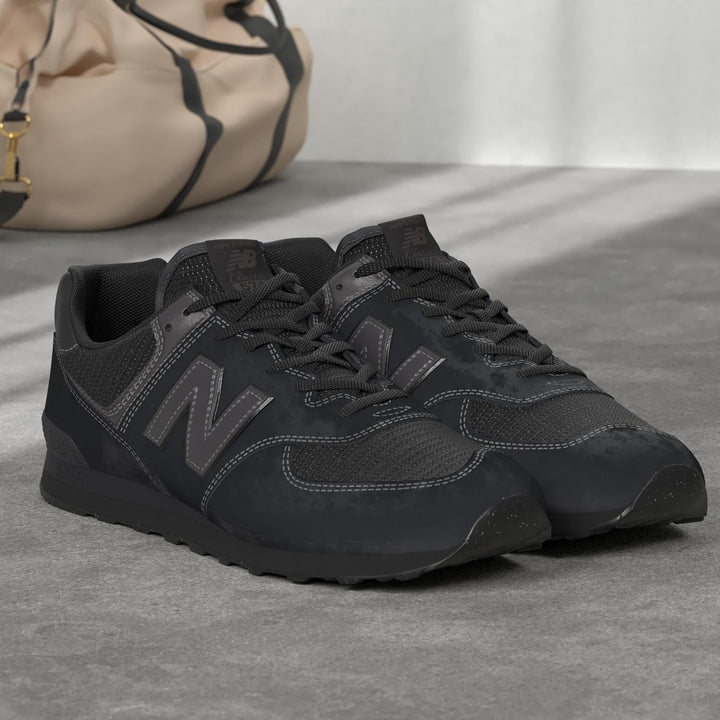 New Balance Herren 574 Sneaker 40.5 EU Triple Black, 40.5 EU Triple Black