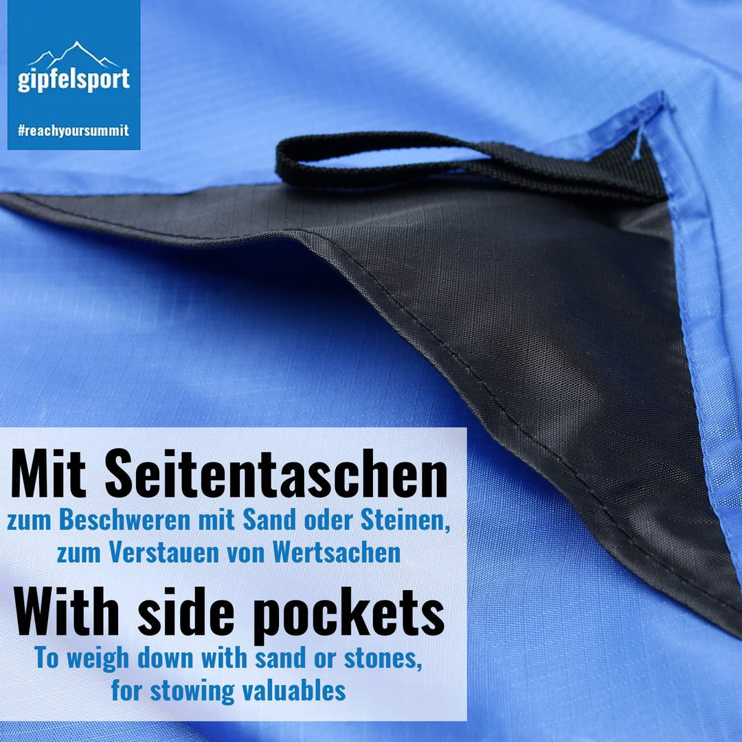 gipfelsport Picknickdecke - Outdoor Picknick Decke I Stranddecke, wasserdicht, waschbar, sandfrei I