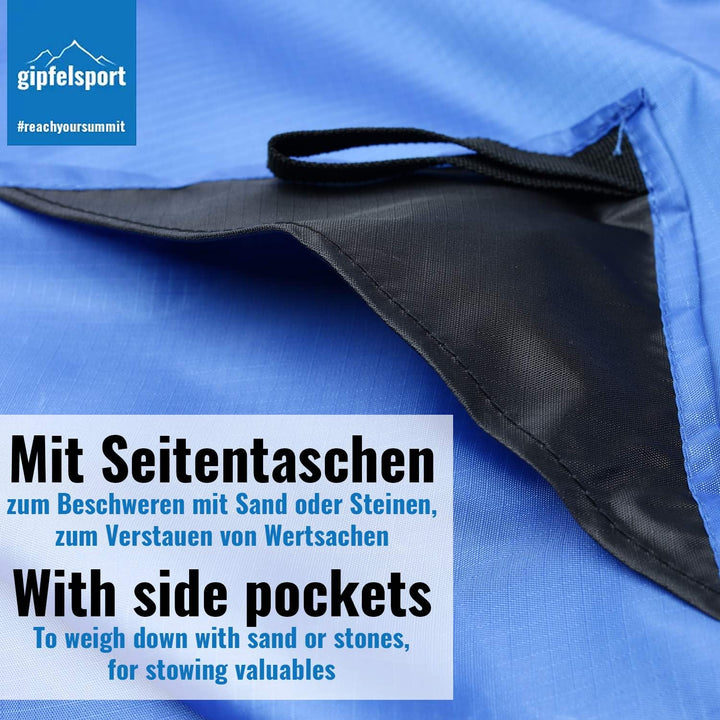 gipfelsport Picknickdecke - Outdoor Picknick Decke I Stranddecke, wasserdicht, waschbar, sandfrei I