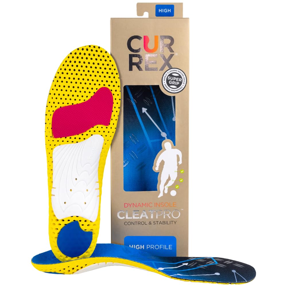 CURREX CleatPro – Einlegesohle für Fussball- und Stollen-Schuhe - Mehr Kontrolle &amp; Stabilität - Kraf
