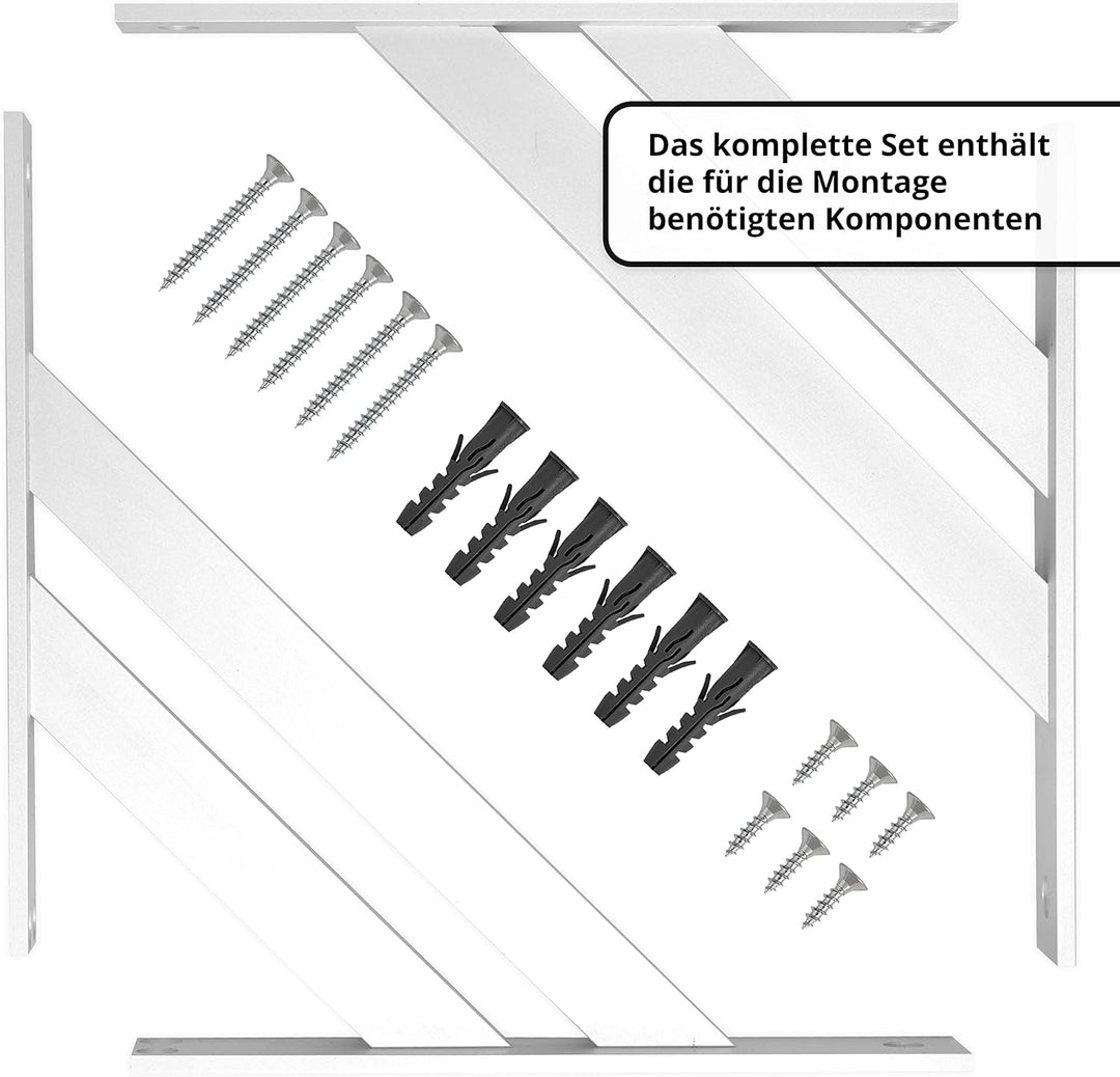 Alusfera Regalhalterung - Dekorative Regalwinkel - Regalhalter 240 mm - Wandregal Halterung - Langle