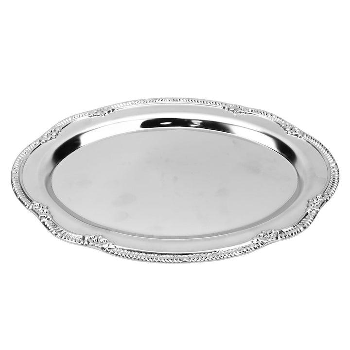 Zerodis Desserttablett, Vintage-Servierplatte aus Metall Im Hofstil mit Gravur, Dekorative Servierpl