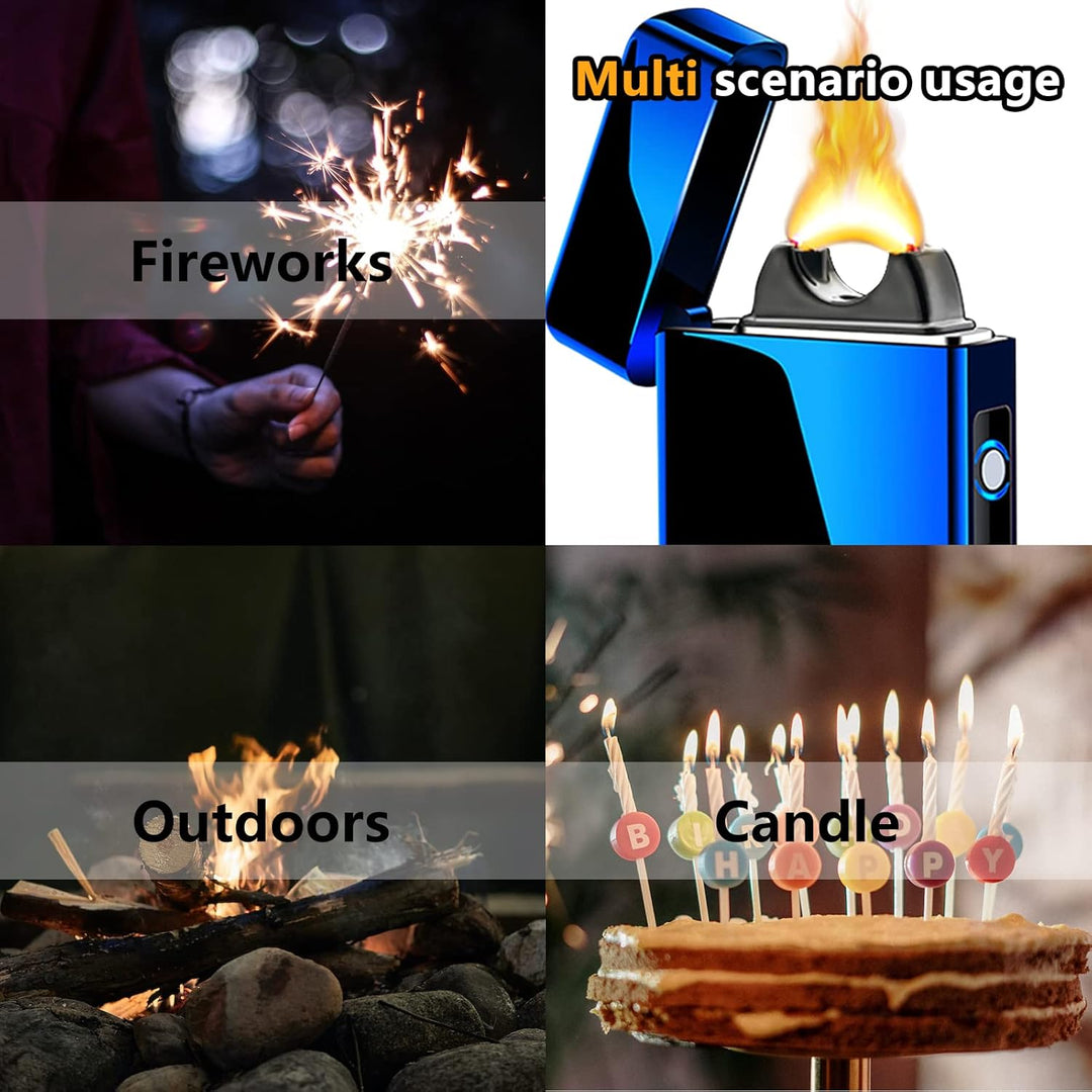 Feuerzeug Elektrisch, Lichtbogen Feuerzeug mit PVD-Beschichtung, USB Feuerzeug mit Verdicktem Lichtb