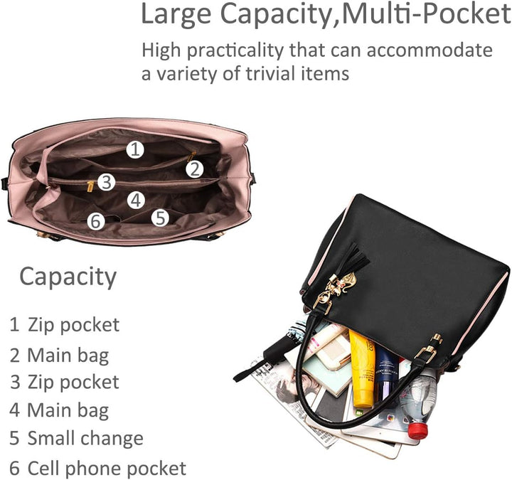 NICOLE&DORIS Damen Schultertasche Mode Handtaschen Hobos und Umhängetaschen für Frauen Gross Trageta